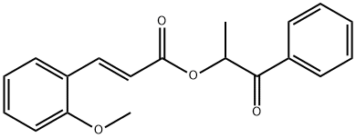 1-oxo-1-phenylpropan-2-yl (E)-3-(2-methoxyphenyl)acrylate Structure