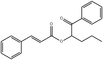 2-Propenoic acid, 3-phenyl-, 1-benzoylbutyl ester, (2E)- Structure