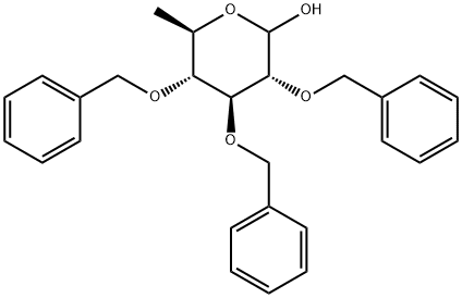 D-Glucopyranose, 6-deoxy-2,3,4-tris-O-(phenylmethyl)- 结构式