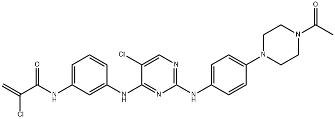 2-Propenamide, N-[3-[[2-[[4-(4-acetyl-1-piperazinyl)phenyl]amino]-5-chloro-4-pyrimidinyl]amino]phenyl]-2-chloro-|化合物 EGFR-IN-55