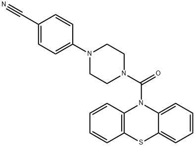 4-[4-(10H-phenothiazine-10-carbonyl)piperazin-1-yl]benzonitrile,2058284-81-2,结构式