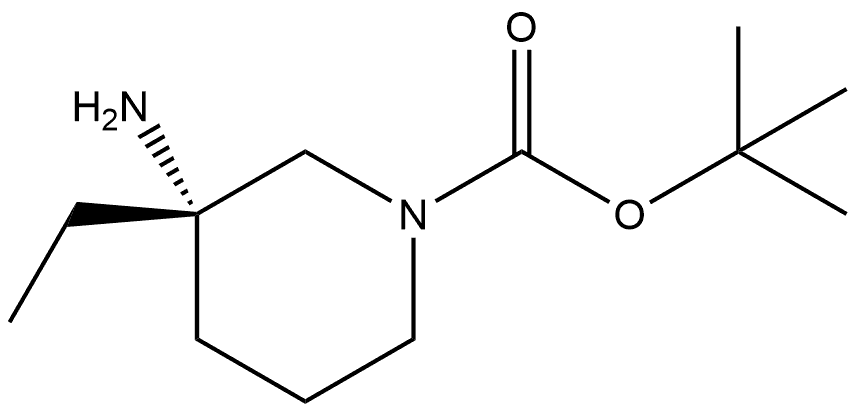 tert-butyl (S)-3-amino-3-ethylpiperidine-1-carboxylate 结构式