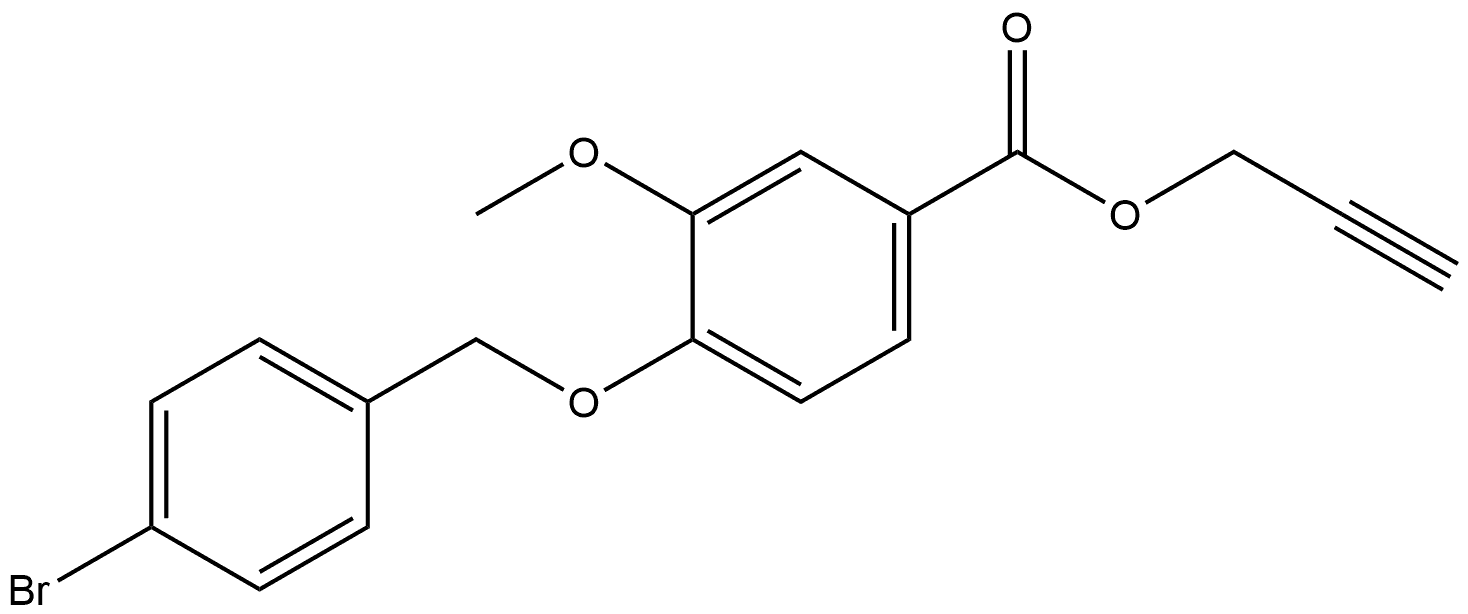 2-Propyn-1-yl 4-[(4-bromophenyl)methoxy]-3-methoxybenzoate Struktur