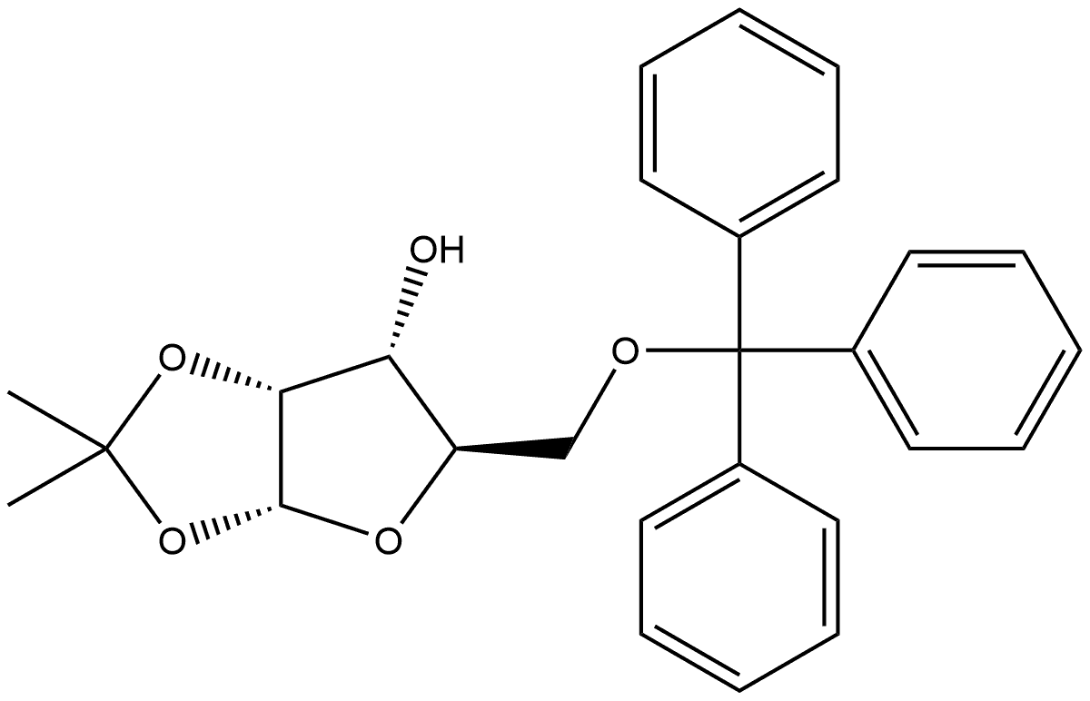 1,2-O-Isopropylidene-5-O-(triphenylmethyl)-alpha-D-ribofuranose Structure