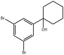 1-(3,5-二溴苯基)环己醇 结构式