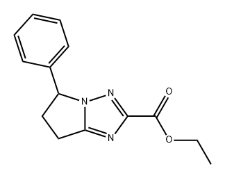 5H-Pyrrolo[1,2-b][1,2,4]triazole-2-carboxylic acid, 6,7-dihydro-5-phenyl-, ethyl ester 结构式