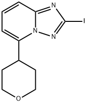 2-Iodo-5-(oxan-4-yl)-[1,2,4]triazolo[1,5-a]pyridine 结构式