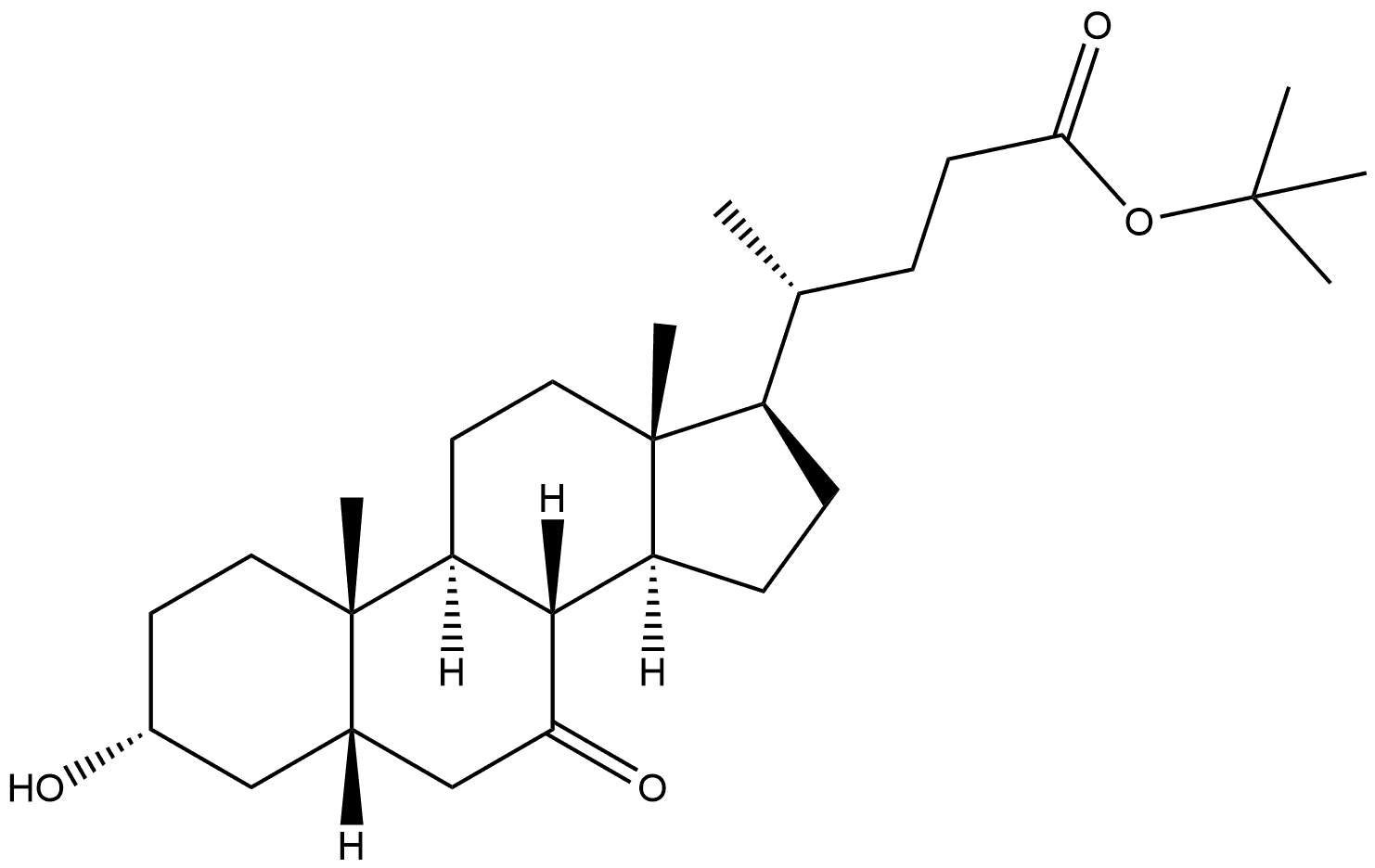 1,1-Dimethylethyl (3α,5β)-3-hydroxy-7-oxocholan-24-oate Structure