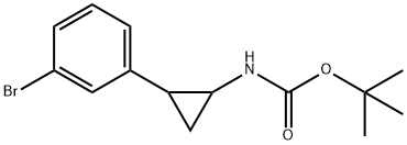 tert-butyl 2-(3-bromophenyl)cyclopropylcarbamate Structure