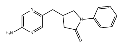 2-Pyrrolidinone, 4-[(5-amino-2-pyrazinyl)methyl]-1-phenyl- Structure
