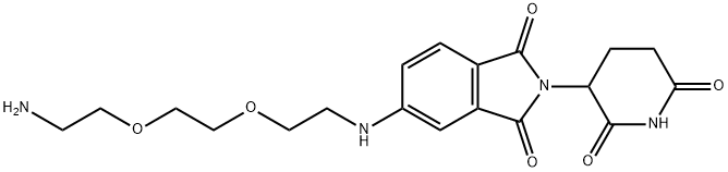 5-[[2-[2-(2-aminoethoxy)ethoxy]ethyl]amino]-2-(2,6-dioxo-3-piperidinyl)-1H-Isoindole-1,3(2H)-dione, Structure