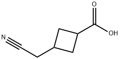 Cyclobutanecarboxylic acid, 3-(cyanomethyl)- Structure
