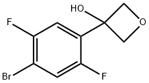 3-Oxetanol, 3-(4-bromo-2,5-difluorophenyl)- Struktur