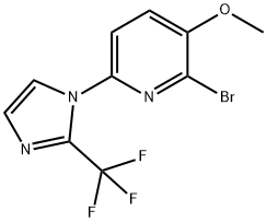 Pyridine, 2-bromo-3-methoxy-6-[2-(trifluoromethyl)-1H-imidazol-1-yl]- 结构式