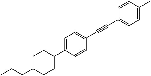 1-甲基-4-((4-(4-丙基环己基)苯基)乙炔基)苯, 206762-67-6, 结构式