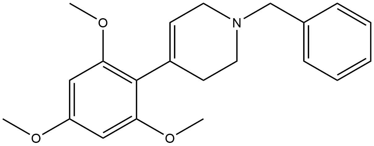 1,2,3,6-Tetrahydro-1-(phenylmethyl)-4-(2,4,6-trimethoxyphenyl)pyridine Structure