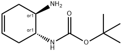 trans-(6-Amino-cyclohex-3-enyl)-carbamic acid tert-butyl ester 结构式