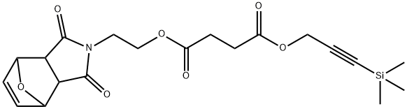 2-(1,3-二氧代-1,3,3A,4,7,7A-六氢-2H-4,7-环氧异吲哚-2-基)乙基(3-(三甲基甲硅烷基)丙-2-YN-1-基)琥珀酸酯 结构式