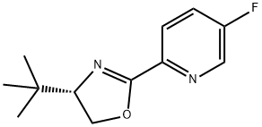 (S)-4-(叔丁基)-2-(5-氟吡啶-2-基)-4,5-二氢恶唑,2068819-66-7,结构式