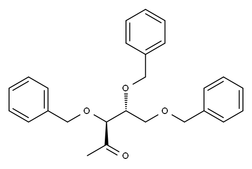 D-threo-2-Pentulose, 1-deoxy-3,4,5-tris-O-(phenylmethyl)- Structure