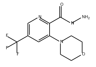 2-Pyridinecarboxylic acid, 3-(4-morpholinyl)-5-(trifluoromethyl)-, hydrazide Structure