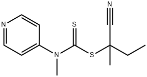2-氰基丁-2-基甲基(吡啶-4-基)二硫代氨基甲酸酯 结构式