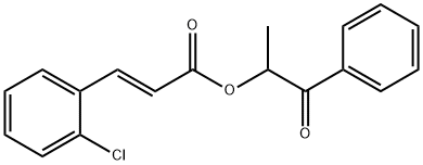 1-oxo-1-phenylpropan-2-yl (E)-3-(2-chlorophenyl)acrylate Structure
