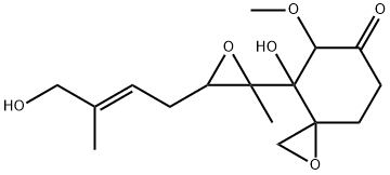 1-Oxaspiro[2.5]octan-6-one, 4-hydroxy-4-[3-[(2E)-4-hydroxy-3-methyl-2-buten-1-yl]-2-methyl-2-oxiranyl]-5-methoxy- Structure