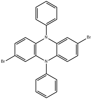 Phenazine, 2,7-dibromo-5,10-dihydro-5,10-diphenyl- Structure