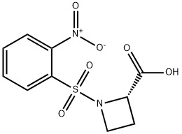 2-Azetidinecarboxylic acid, 1-[(2-nitrophenyl)sulfonyl]-, (2S)- Structure