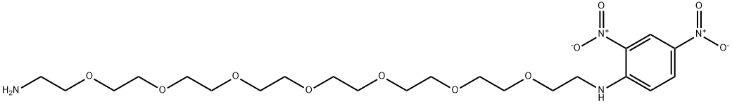 DNP-PEG7-NH2, 2079156-72-0, 结构式