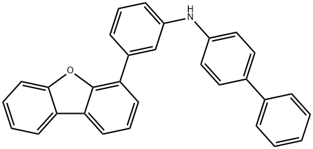 [1,1'-Biphenyl]-4-amine, N-[3-(4-dibenzofuranyl)phenyl]- Structure