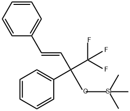 Benzene, [(2E)-3-phenyl-1-(trifluoromethyl)-1-[(trimethylsilyl)oxy]-2-propen-1-yl]- 结构式