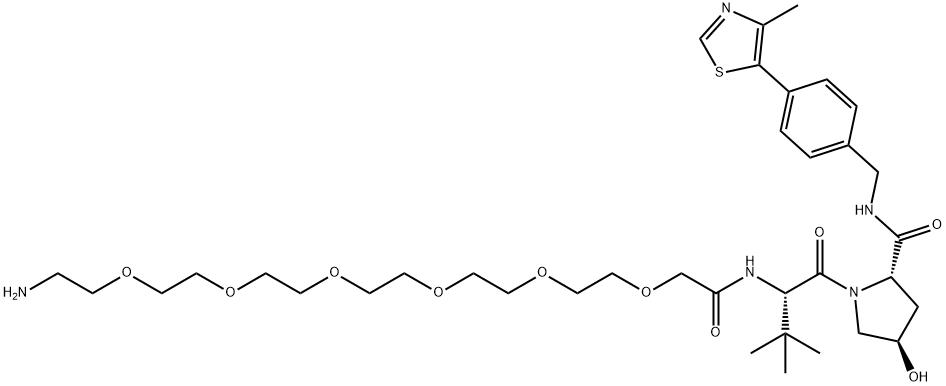 (S,R,S)-AHPC-六聚乙二醇-氨基 结构式