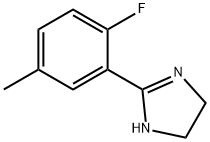2-(2-フルオロ-5-メチルフェニル)-2-イミダゾリン 化学構造式