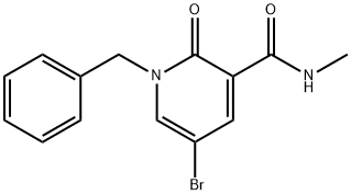 1-benzyl-5-bromo-N-methyl-2-oxo-1,2-dihydropyridine-3-carboxamide 结构式