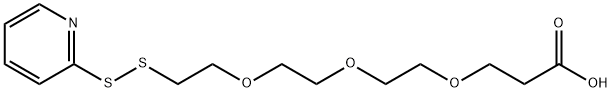 Propanoic acid, 3-[2-[2-[2-(2-pyridinyldithio)ethoxy]ethoxy]ethoxy]- Structure