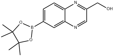 6-(4,4,5,5-Tetramethyl-1,3,2-dioxaborolan-2-yl)-2-quinoxalinemethanol Struktur