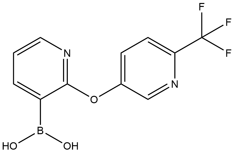B-[2-[[6-(Trifluoromethyl)-3-pyridinyl]oxy]-3-pyridinyl]boronic acid 化学構造式