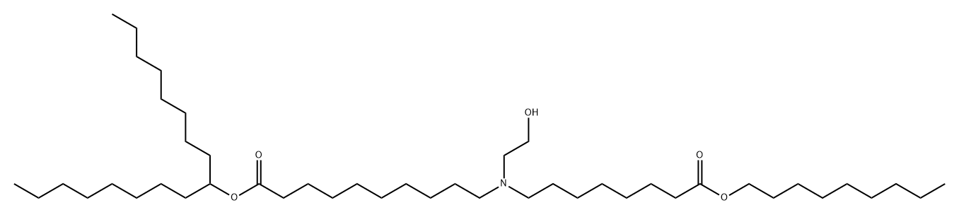 Decanoic acid, 10-[(2-hydroxyethyl)[8-(nonyloxy)-8-oxooctyl]amino]-, 1-octylnonyl ester Structure