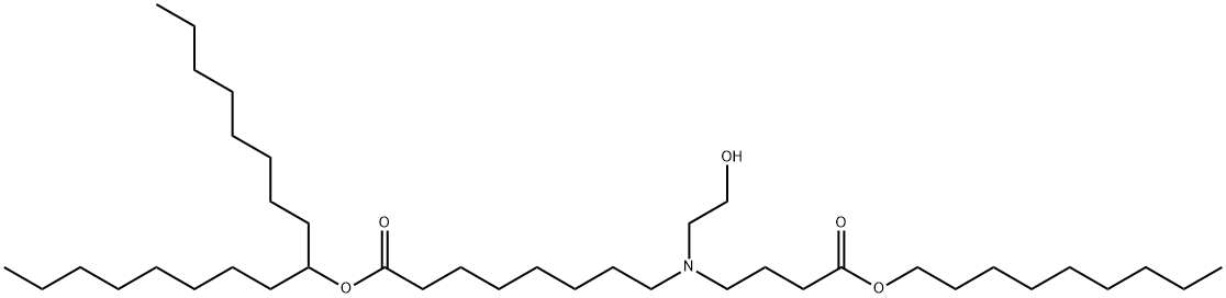 1-Octylnonyl 8-[(2-hydroxyethyl)[4-(nonyloxy)-4-oxobutyl]amino]octanoate Structure