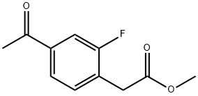 Benzeneacetic acid, 4-acetyl-2-fluoro-, methyl ester|2-(4-乙酰基-2-氟苯基)乙酸甲酯