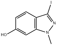 3-碘-1-甲基-1H-吲唑-6-醇, 2089377-03-5, 结构式
