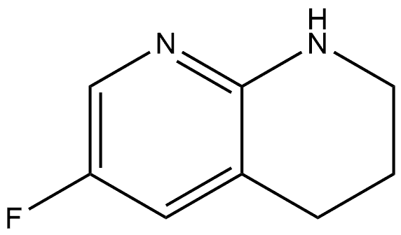 6-Fluoro-1,2,3,4-tetrahydro-1,8-naphthyridine 结构式