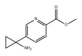 2-Pyridinecarboxylic acid, 5-(1-aminocyclopropyl)-, methyl ester Structure