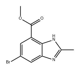 5-溴-2-甲基-1H-苯并[D]咪唑-7-羧酸甲酯,2089991-23-9,结构式