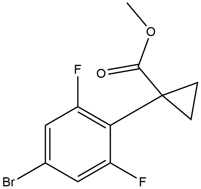 methyl 1-(4-bromo-2,6-difluorophenyl)cyclopropane-1-carboxylate Struktur