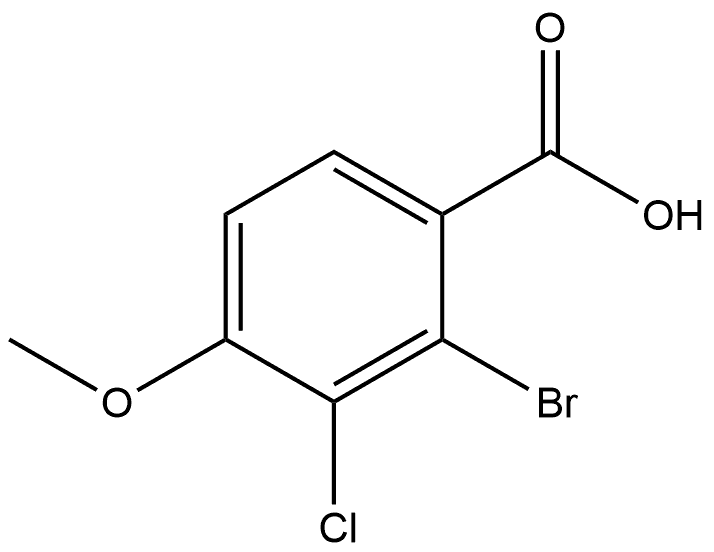 2-Bromo-3-chloro-4-methoxybenzoic acid 结构式