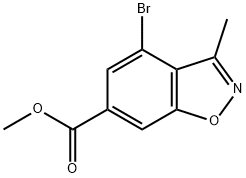 4-溴-3-甲基苯并[D]异噁唑-6-羧酸甲酯 结构式