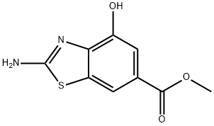 2-氨基-4-羟基-6-苯并噻唑羧酸甲酯 结构式